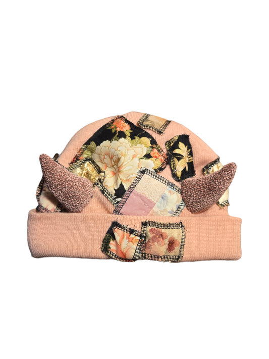 Pink Patchy Horn Hat