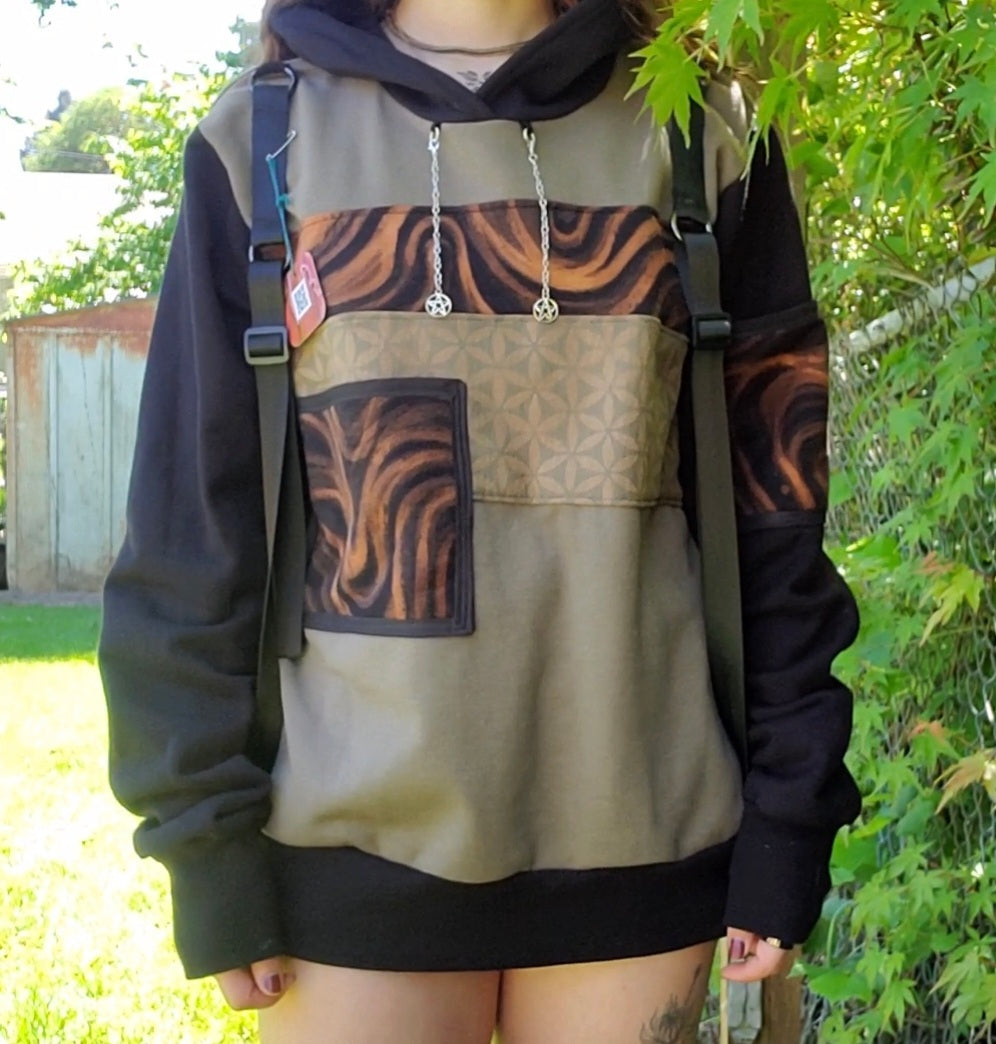 Abstract Bleach Dye Hoodie